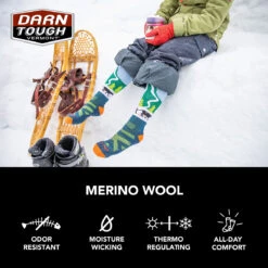Darn Tough JR Pow Cow Midweight Ski Socks 9 Darn Tough JR Pow Cow Midweight Ski Socks -Race Place Ski Shop 2023 Darn Tough JR Pow Cow Ski Sock 4